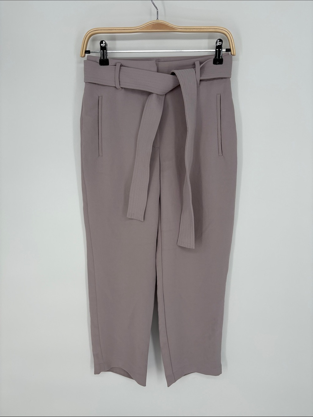 🛹 Wilfred lilac Belted High-Rise Cropped Pants -
